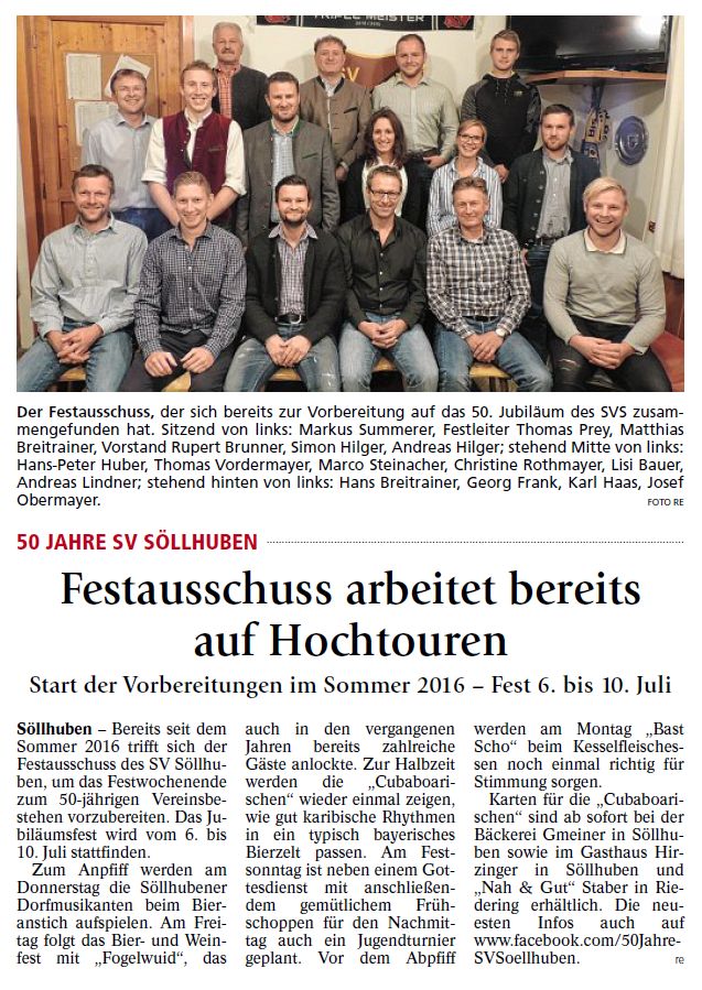 Festvorbereitungen im vollen Gang