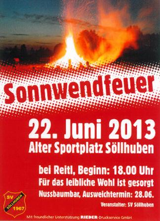Einladung zur Sonnwendfeier 2013 in Reitl am 22. Juni